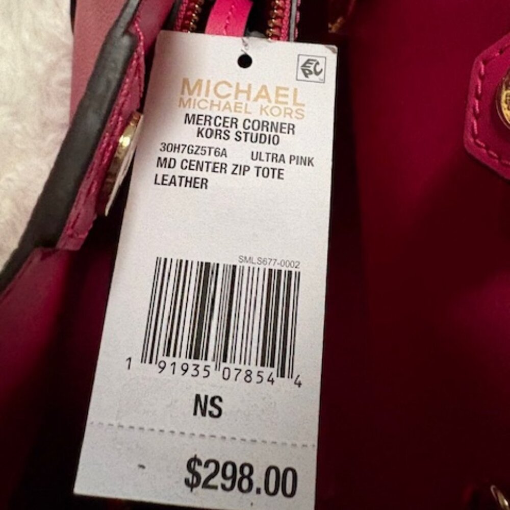 Michael Kors Raspberry Handbag - Picture 3 of 4